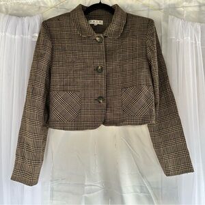 Trio New York Checkered Brown Blazer